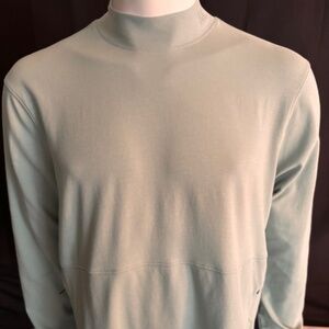Mens large Municipal Mock Neck long sleeve crew